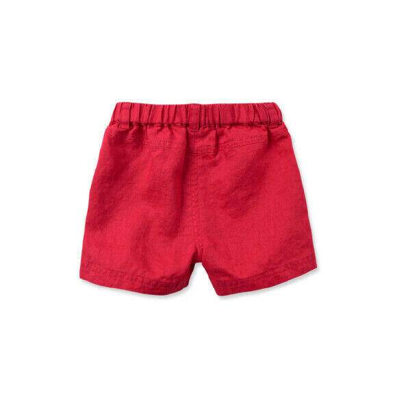 Boys Shorts New Size 3 Years Red Linen Boys Shorts Size 3Y - MARIGOLD 