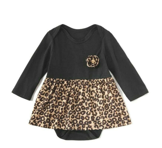Leopard Print Baby Girl Dress - MARIGOLD 