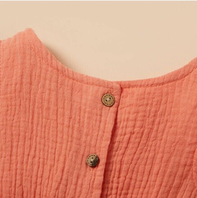 Coral Pink Cotton Belted Playsuit - MARIGOLD 