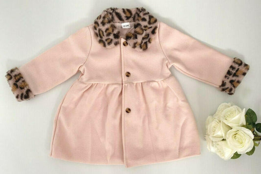 girls coat baby pink leopard lightweight coat girls jacket new - MARIGOLD 