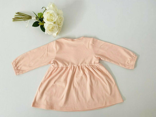 Baby/Toddler Girl Pink Long Sleeve Dress - MARIGOLD 