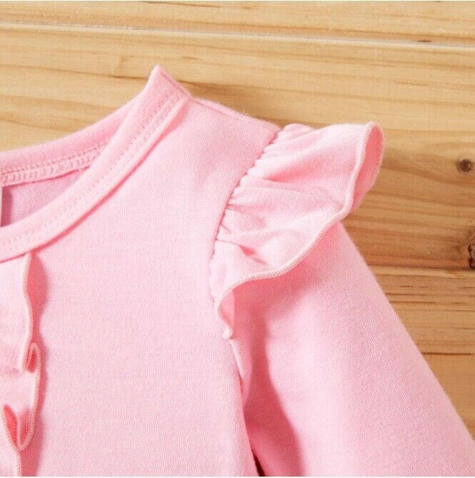 Baby Toddler Girls Pink Floral Long Sleeve Dress - MARIGOLD 