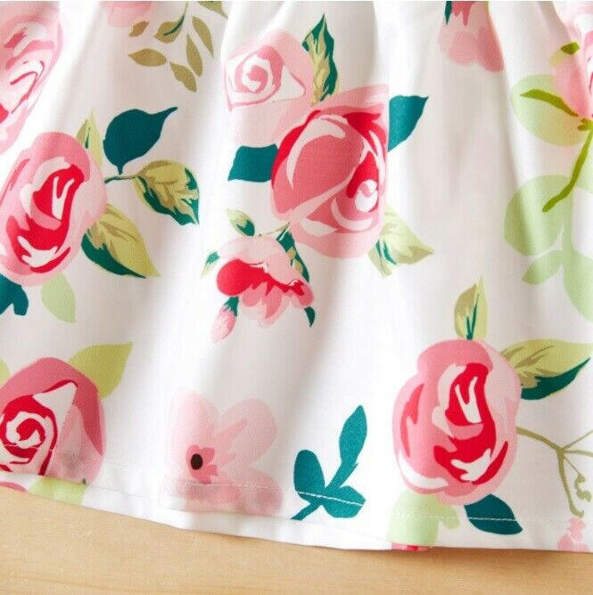 Baby Toddler Girls Pink Floral Long Sleeve Dress - MARIGOLD 