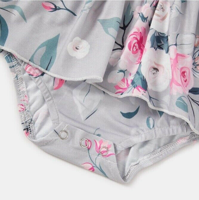 NEW Baby Girls Pink Stripe Floral Long Sleeve Dress - MARIGOLD 