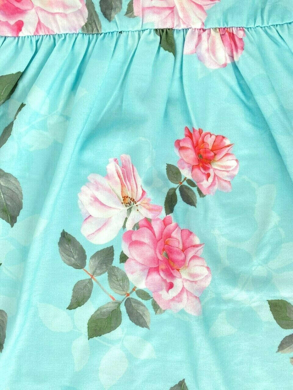 Girls dress new pink camellia rose blue girls dress floral girls dress - MARIGOLD 