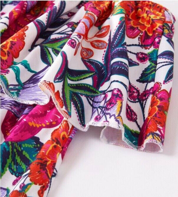 Girls Dress- Vibrant Floral Flounce Maxi Dress - MARIGOLD 