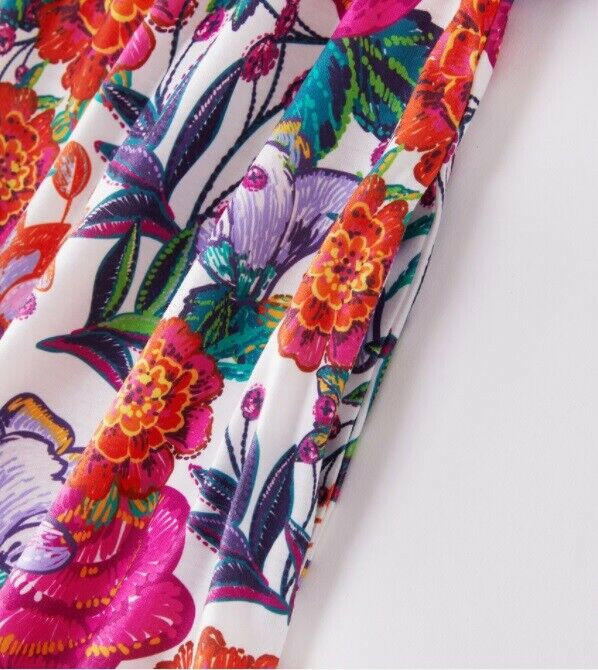 Girls Dress- Vibrant Floral Flounce Maxi Dress - MARIGOLD 