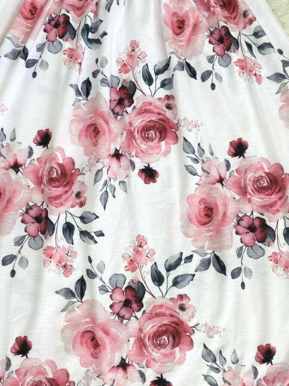 New Girls Dress: Pretty Pink Floral Print Maxi Dress - MARIGOLD 