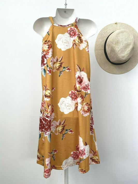 NEW Size 3/4/5 years Girls Dress Amber Rose Halter Neck Girls Dress - MARIGOLD 
