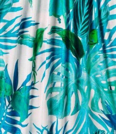 Size 3-6m/6-9m/9-12m/12-18m new turquoise blue palm and bird baby dress - MARIGOLD 
