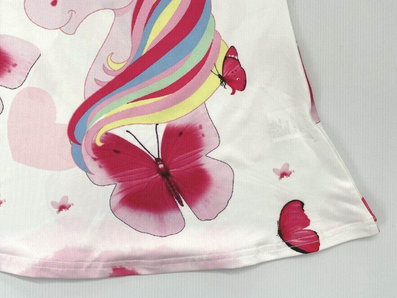 girls dress size 18-24m/3y/4y/5y pink unicorn and butterfly long sleeve dress - MARIGOLD 