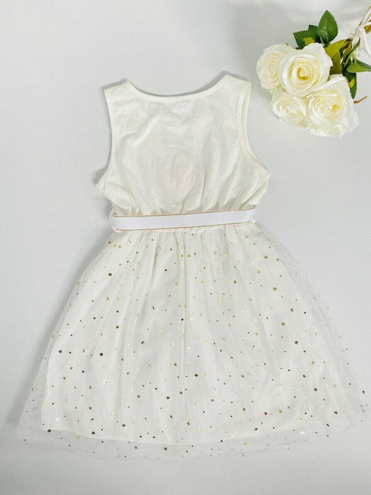 Gold Star Girls Dress Gold Sprinkle Tulle Girls Dress - MARIGOLD 