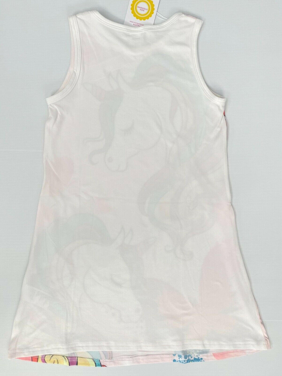 Unicorn Dress Girls Dress Rainbow Unicorns Butterlies Girls Dress NEW - MARIGOLD 