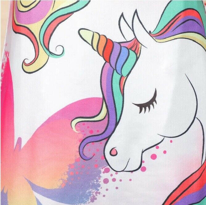 Unicorn Dress Girls Dress Rainbow Unicorns Butterlies Girls Dress NEW - MARIGOLD 