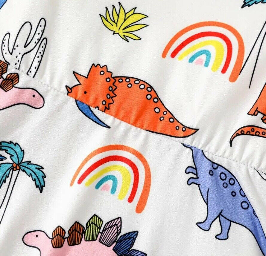 Girls Dress- Girls' Dinosaur Print Dress - MARIGOLD 