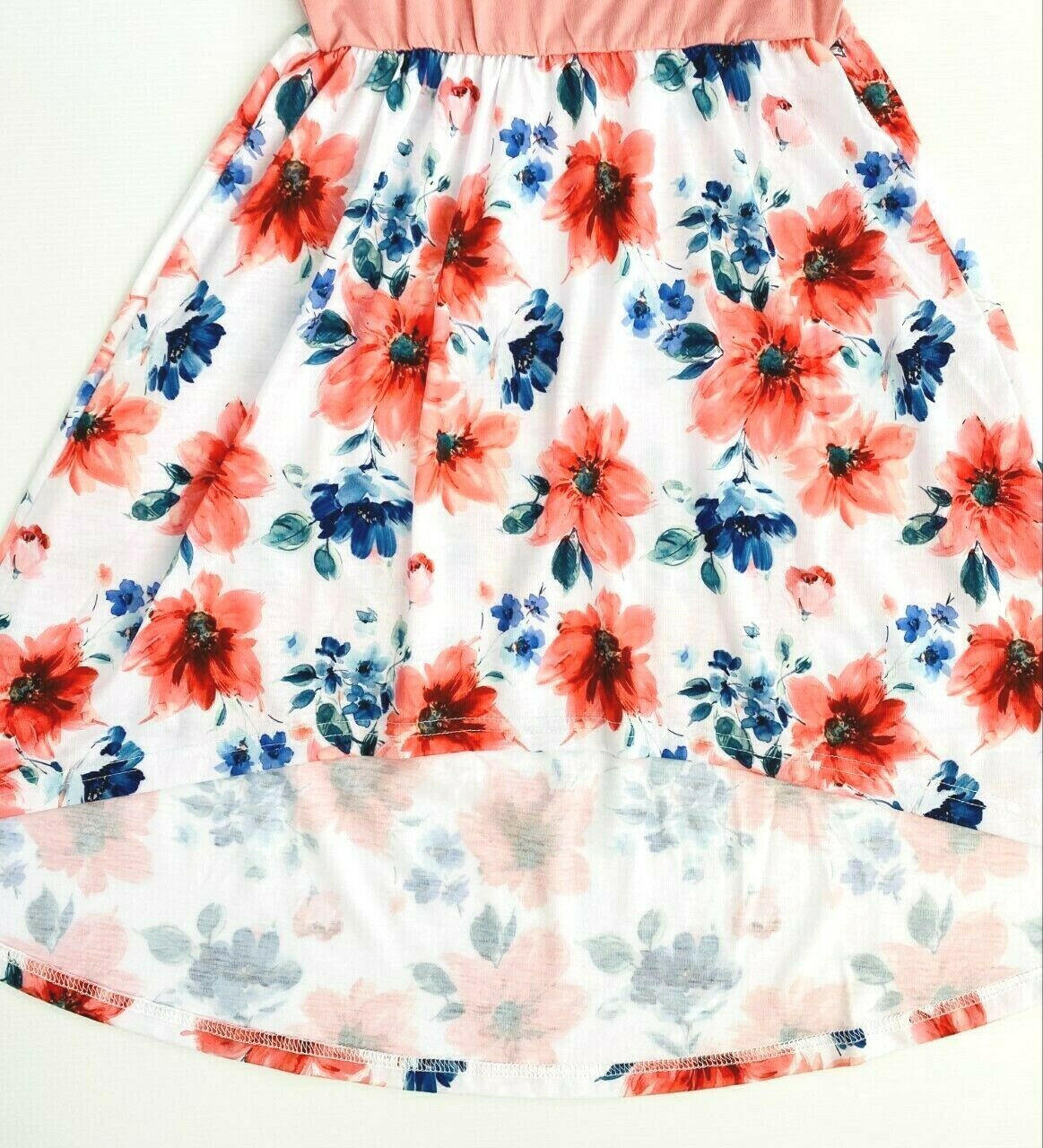 Girls dress new pink floral high-low girls dress - MARIGOLD 