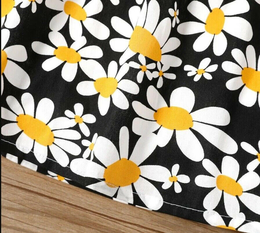 baby girls dress new black daisy baby girls dress 100% cotton daisy baby dress - MARIGOLD 