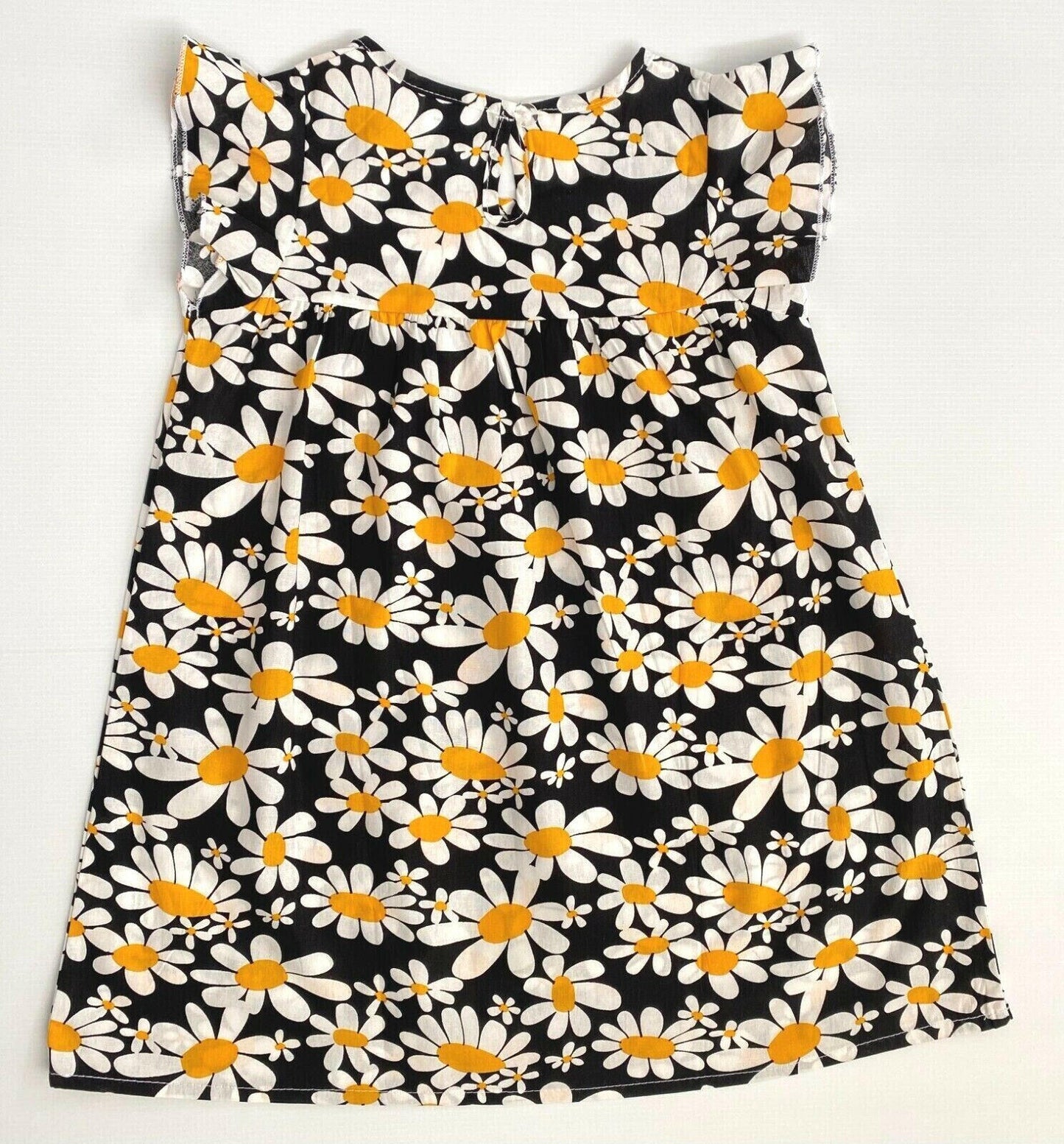 baby girls dress new black daisy baby girls dress 100% cotton daisy baby dress - MARIGOLD 