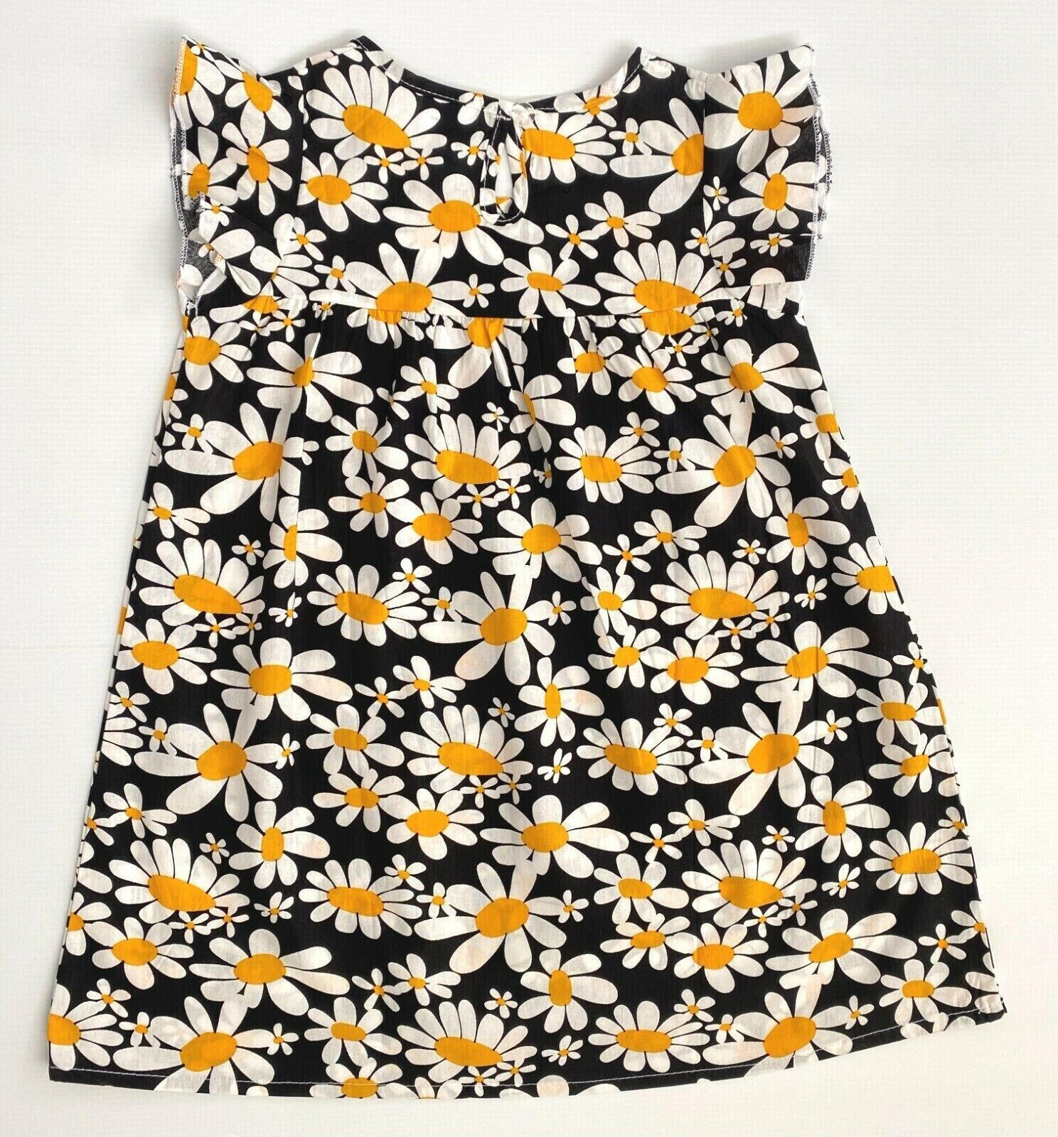 baby girls dress new black daisy baby girls dress 100% cotton daisy baby dress - MARIGOLD 