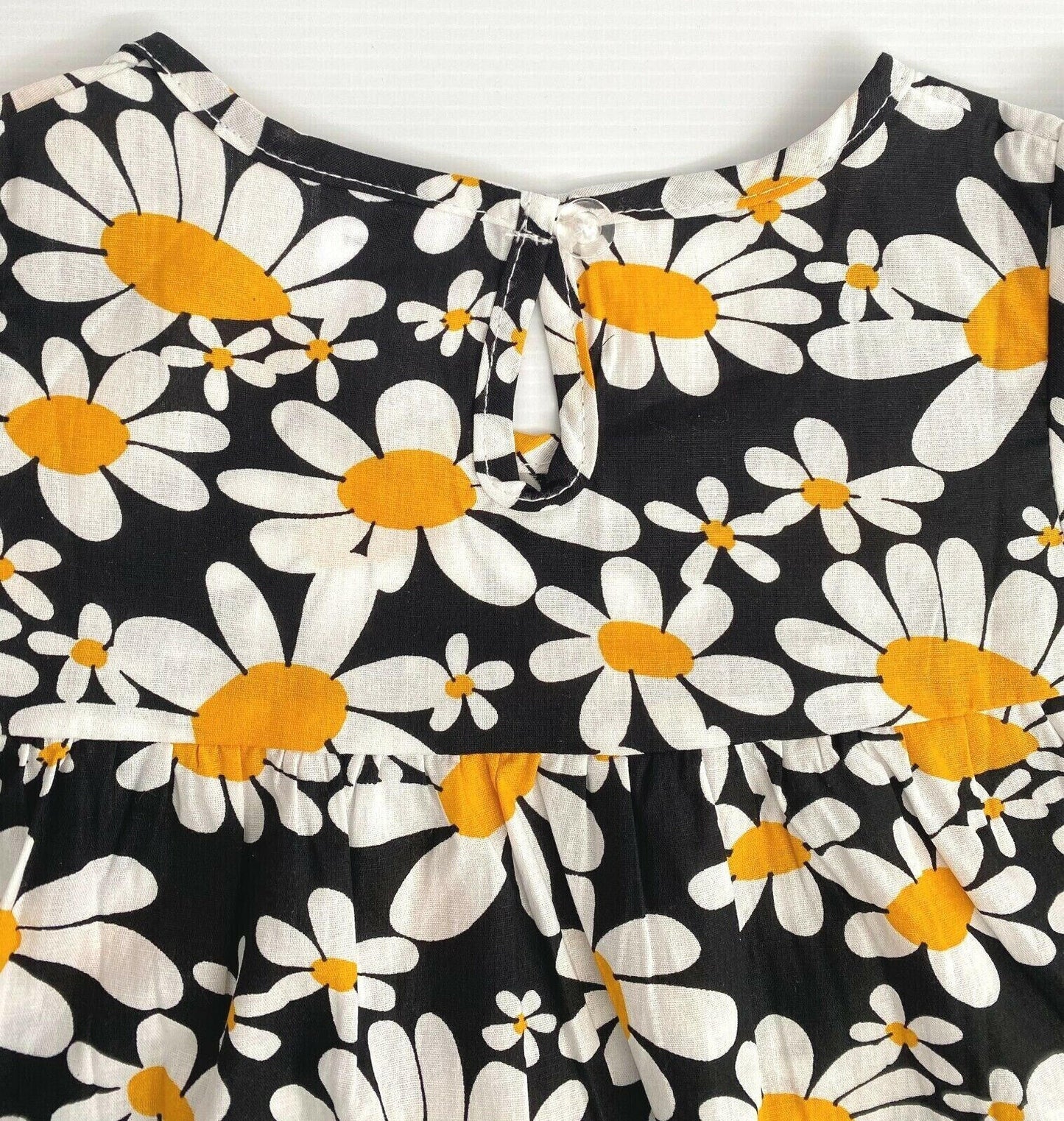 baby girls dress new black daisy baby girls dress 100% cotton daisy baby dress - MARIGOLD 