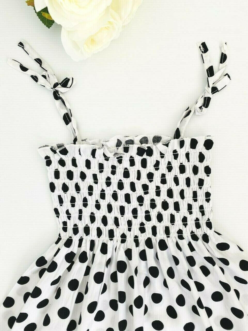 Girls Dress Baby Girls Dress Toddler Dress New Black Polkadot Girls Dress - MARIGOLD 
