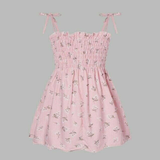 Girls Pink Floral Sundress - MARIGOLD 