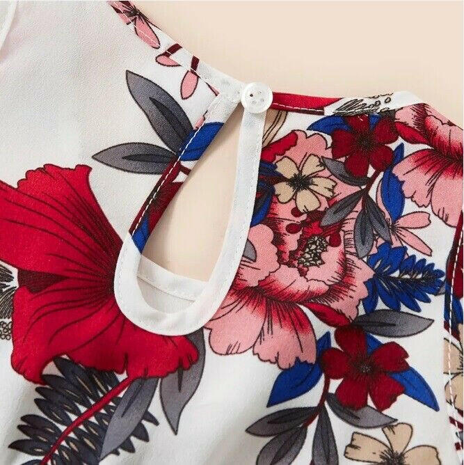 Red Floral Baby Girl Dress - MARIGOLD 