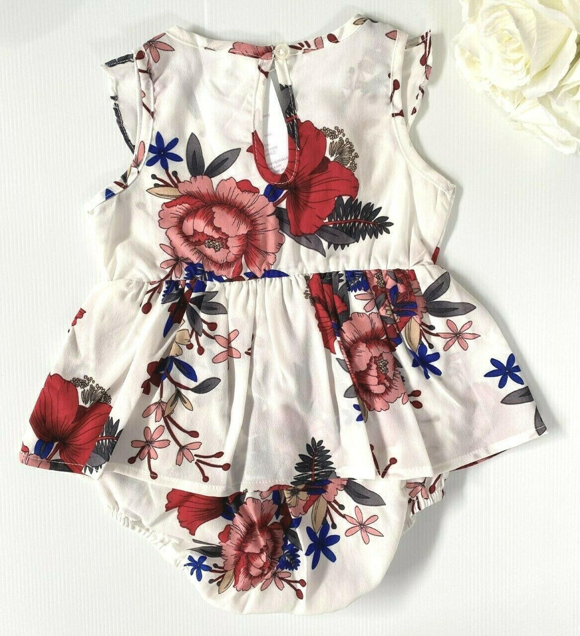 Red Floral Baby Girl Dress - MARIGOLD 