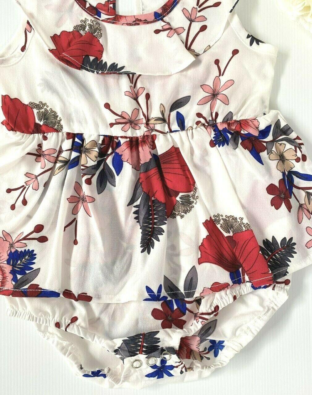 Red Floral Baby Girl Dress - MARIGOLD 