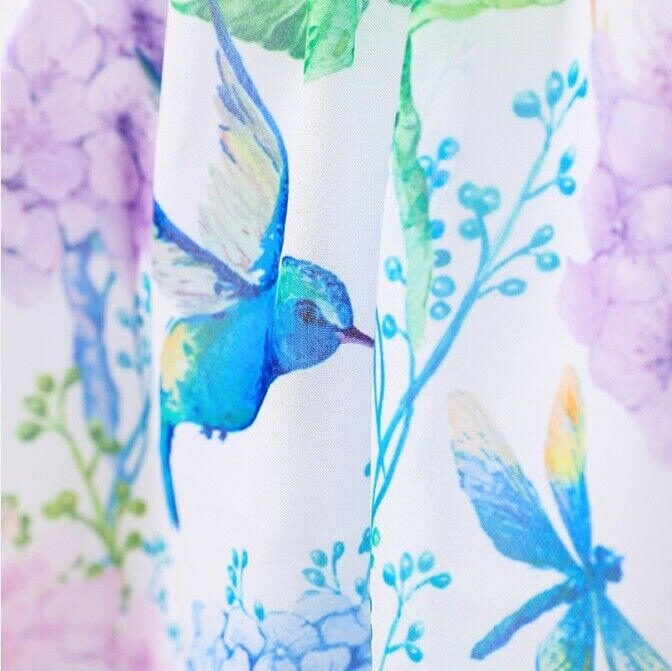 size 6-9m to 18-24m new baby girls dress blue hummingbird hydrangea floral dress - MARIGOLD 