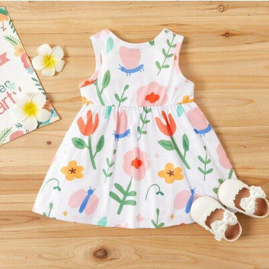 size 3-6m to 18-24m new baby girls dress pink bow floral butterfly girls dress - MARIGOLD 