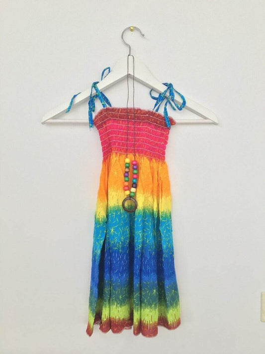 Girls Dress New Size 4-5 Years Island Sunset Inspired Girls Dress - MARIGOLD 
