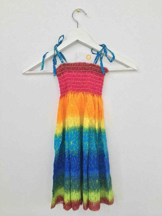 Girls Dress New Size 4-5 Years Island Sunset Inspired Girls Dress - MARIGOLD 