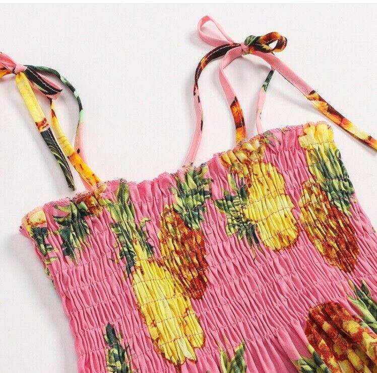 girls dress size 12-18 months new pineapple pink cotton toddler girls dress - MARIGOLD 