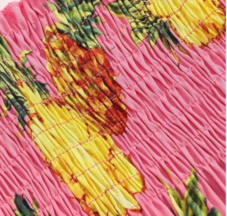 girls dress size 12-18 months new pineapple pink cotton toddler girls dress - MARIGOLD 