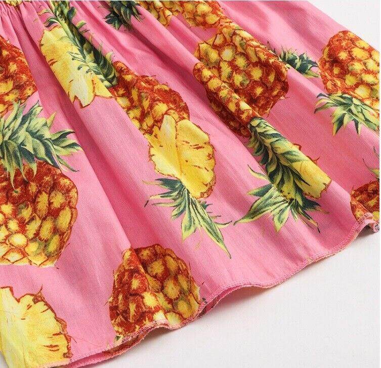 girls dress size 12-18 months new pineapple pink cotton toddler girls dress - MARIGOLD 