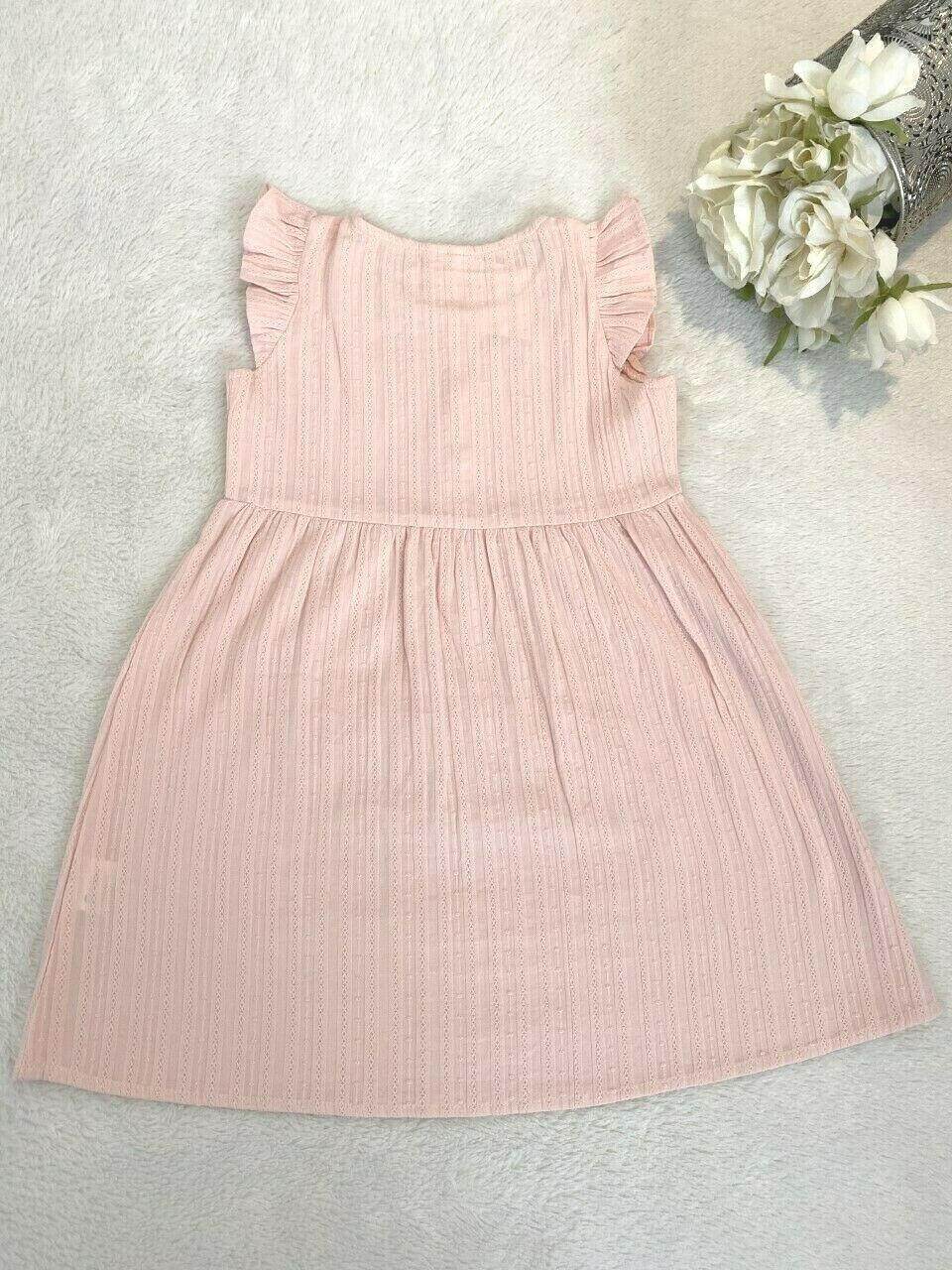 Girls Dress Size 2 years New 100% Cotton Pink Flutter Sleeve Girls Dress - MARIGOLD 