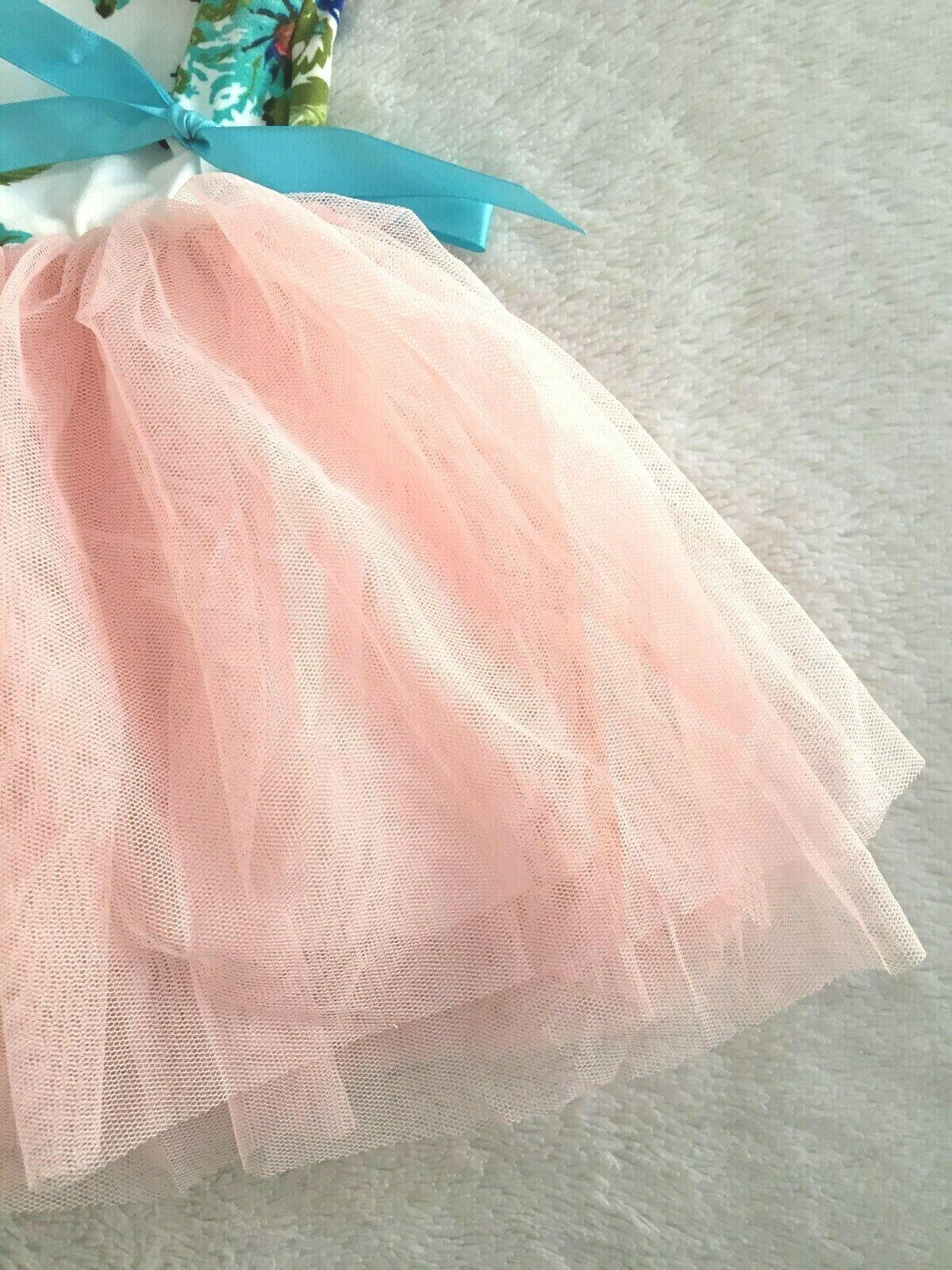 NEW Size 12 months Baby Girls Dress Party Dress Girls Floral Pink Tulle Dress - MARIGOLD 