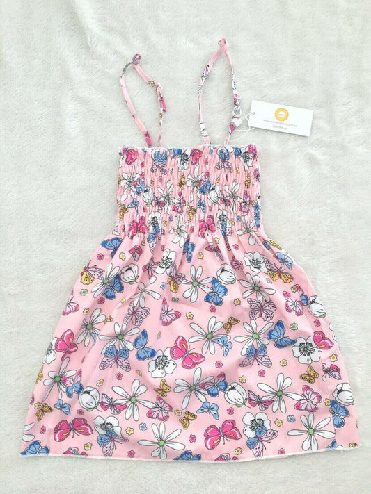 NEW Size 18-24 months Toddler Girls Pink Butterfly Flowers Dress 1 year old - MARIGOLD 