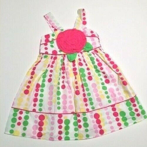 NEW Size 2 Years Girls Dress Cute & Colourful Flower Girls Dress Toddler Dress - MARIGOLD 