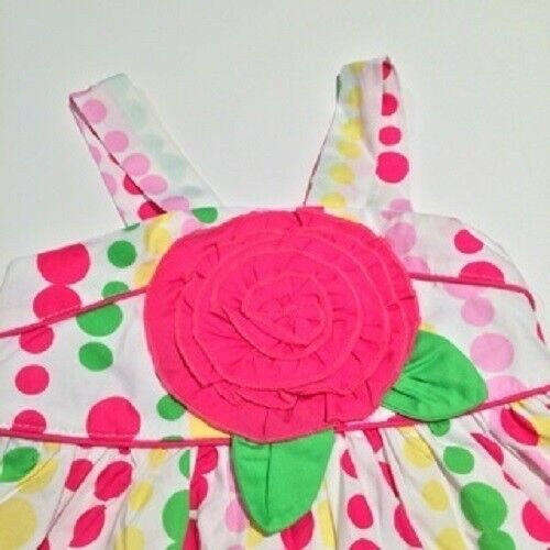 NEW Size 2 Years Girls Dress Cute & Colourful Flower Girls Dress Toddler Dress - MARIGOLD 