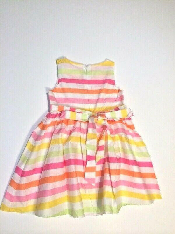 NEW Size 5 Years Girls Clothing Girls Dress Rainbow and Bows Dress - MARIGOLD 