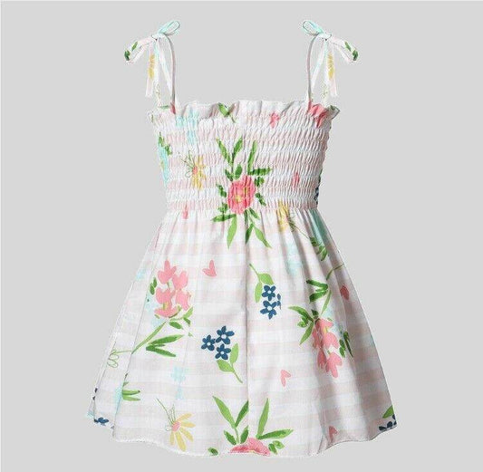 NEW Size 9-12 months Baby Girls Dress Pretty Flower Pink Stripe Baby Dress - MARIGOLD 