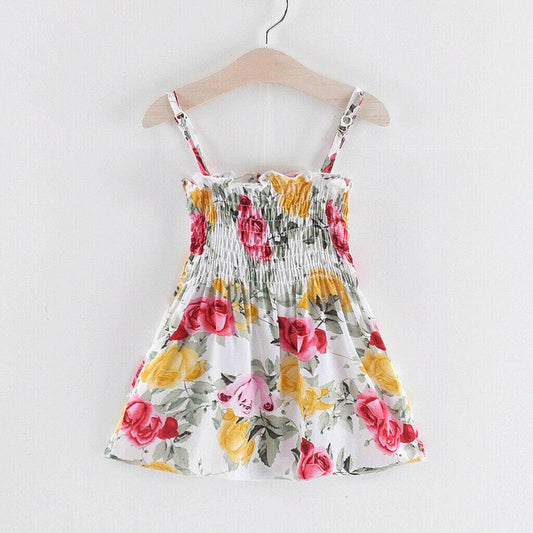 size 12-18 months new toddler girls dress rose floral toddler girls dress - MARIGOLD 