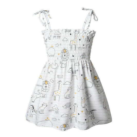 Size 12-18 months Toddler Girls Dress Girls Cute Animal Print Toddler Dress New - MARIGOLD 