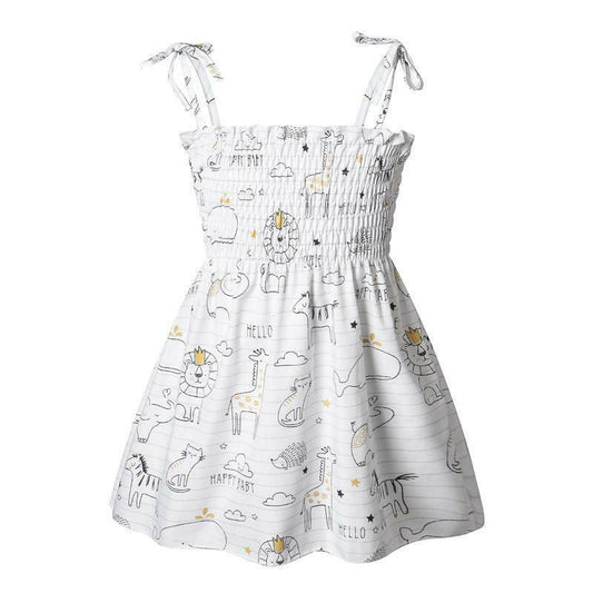 Size 12-18 months Toddler Girls Dress Girls Cute Animal Print Toddler Dress New - MARIGOLD 