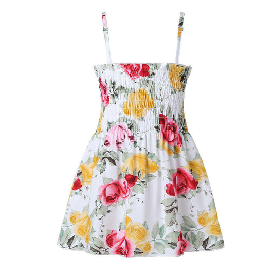Toddler Girls Rose Floral Print Dress 18-24 Months - MARIGOLD 