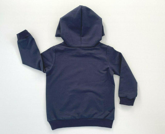Boys' Dark Blue Dinosaur Roar Hooded Long Sleeve Hoodie - MARIGOLD 