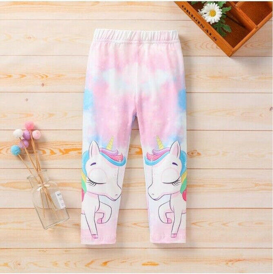 girls leggings size 18-24m/2y/3y/4y/5y new rainbow unicorn magic cloud leggings - MARIGOLD 
