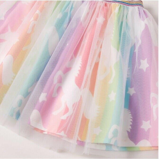Girls' Unicorn Top & Tulle Skirt Set - Size 8-9 Years - MARIGOLD 